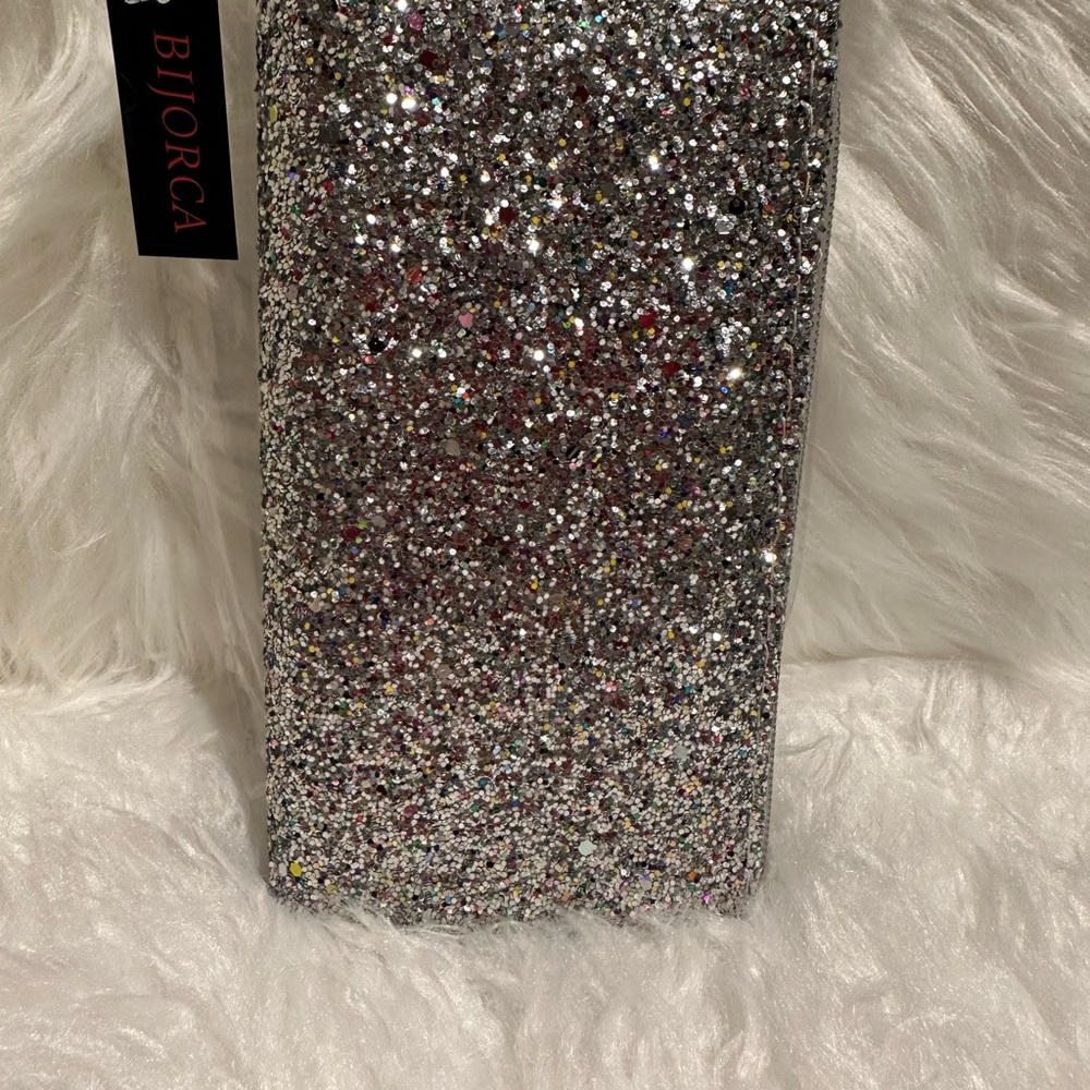 NWT silver/multi blingy wallet